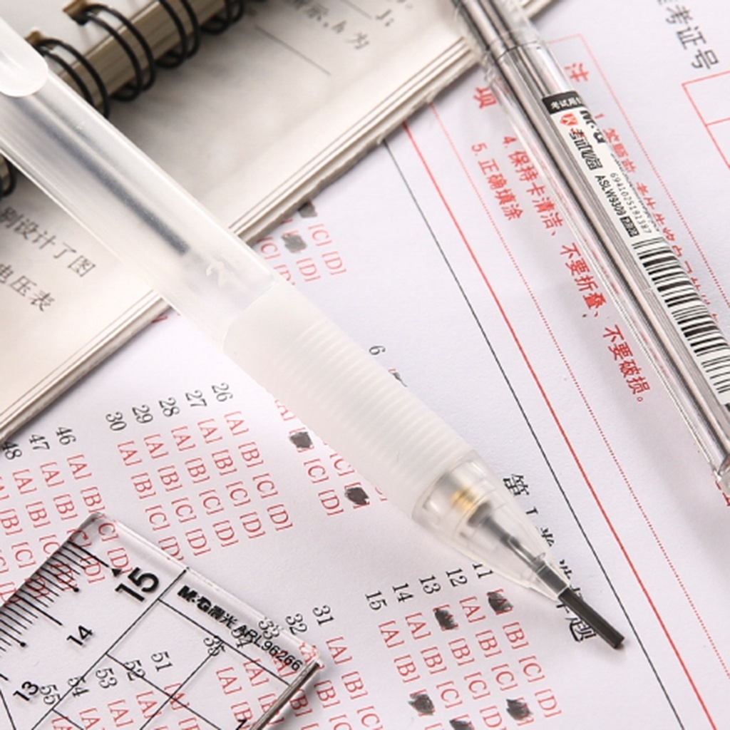 Set 2 Bút Chì Cơ Học Trong Suốt 2B