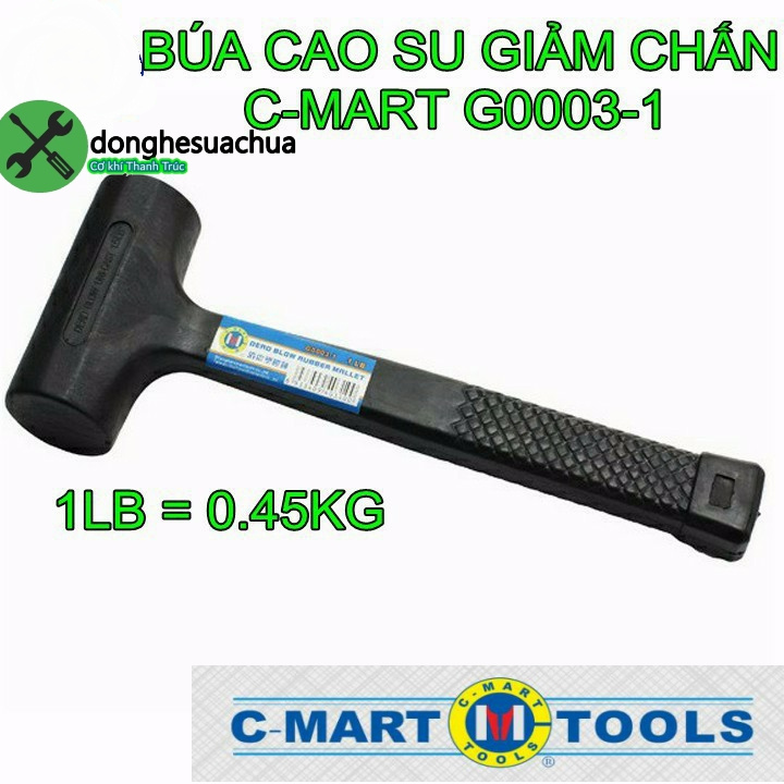 Búa cao su giảm chấn C-Mart G0003-1 0.5Kg