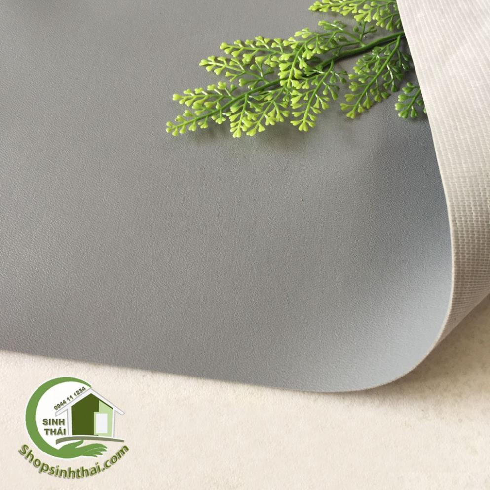 Vải da simili PVC  - vải giả da may túi, làm dép, bọc ghế sofa -  màu xám có vân