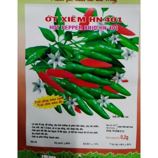 Hạt giống ớt xiêm ớt hiểm xanh - gói 0.1 gram