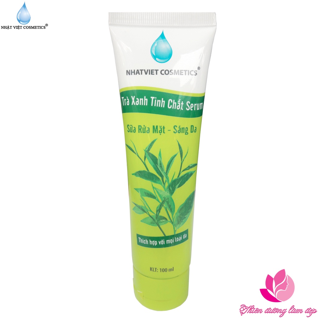 Sữa rửa mặt sáng da Trà Xanh tinh chất Serum NHẬT VIỆT COSMETICS - 100ml
