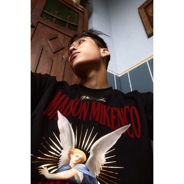 Áo phông nam MIKENCO Thiên thần Fallen angel tshirt,áo thun mikenco dáng unisex