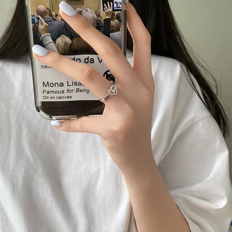 Nhẫn họa tiết thắt lưng tình yêu thiết kế cá tính ngón tay trỏ thời trang