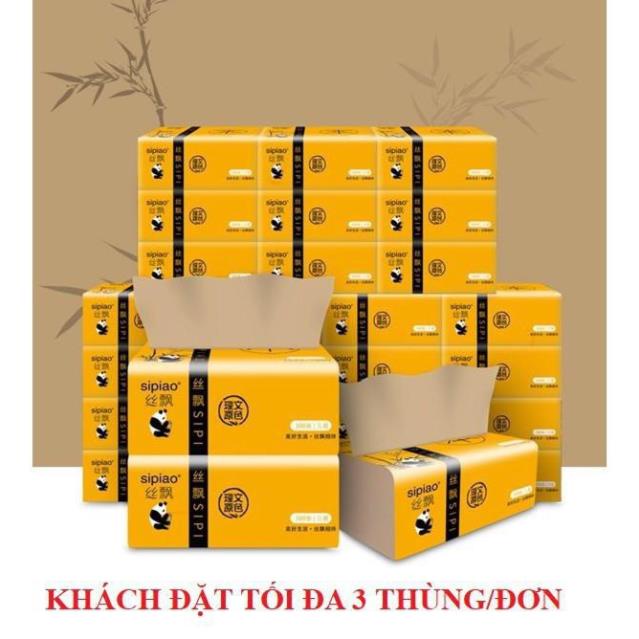 KHĂN GIẤY ĂN GẤU TRÚC SIÊU DAI SIPIAO GÓI MÀU VÀNG