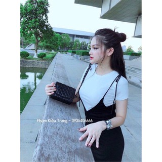Set áo thun + yếm body