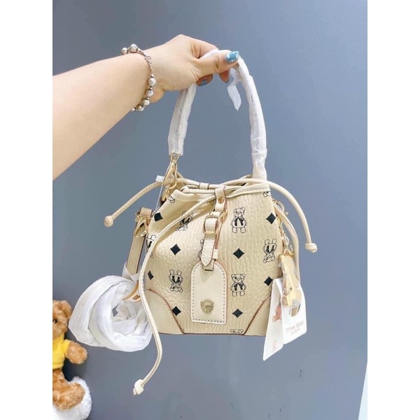 Túi rút trắng kem ttwn bear chính hãng