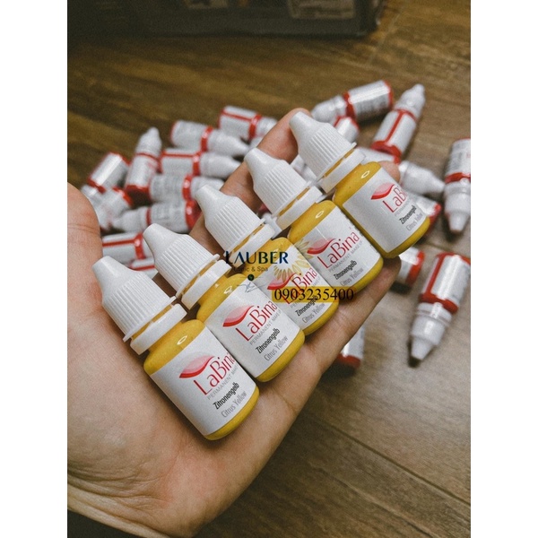 Mực phun xăm Labina _ Zitronengelb .Mực chính hãng nhập khẩu trực tiếp từ ĐỨC