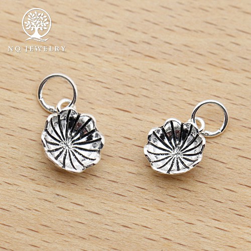 Phụ kiện Charm bạc Mặt lá sen treo
