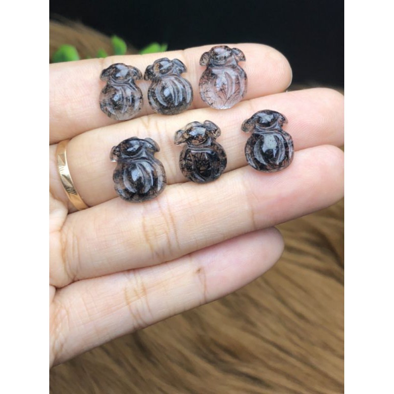 Túi tiền đá thạch_anh tóc đen