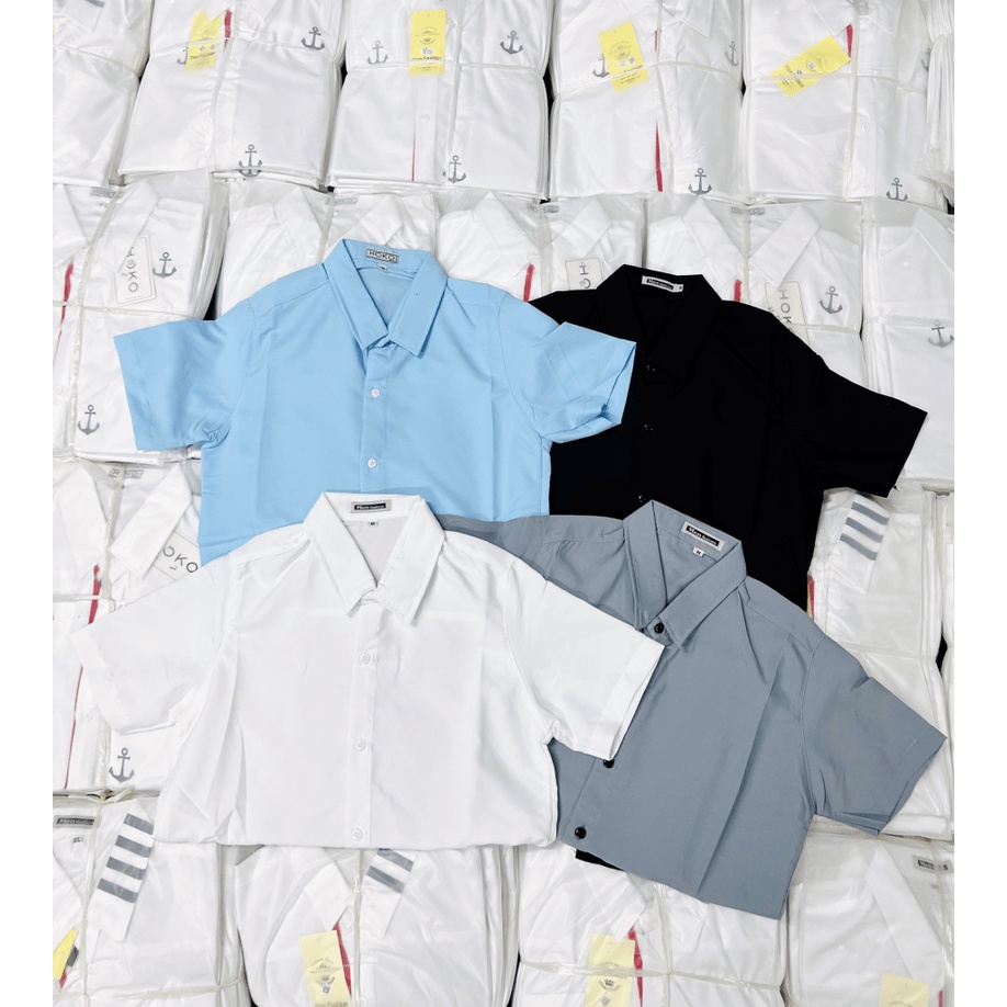 (Free Ship) Hàng Hot Sơ Mi nam Trơn Tay ngắn Công Sở Soái Ca Siêu Hot HHp Fashion