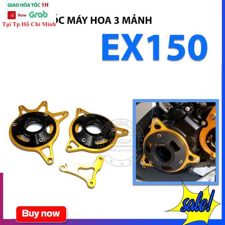 Cặp Bảo Vệ Lốc Máy Exciter 150 Nhôm CNC Hoa 3 Mảnh