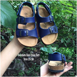 GIÀY 2 khóa BÀN CHÂN BẸT - Bé Trai navy