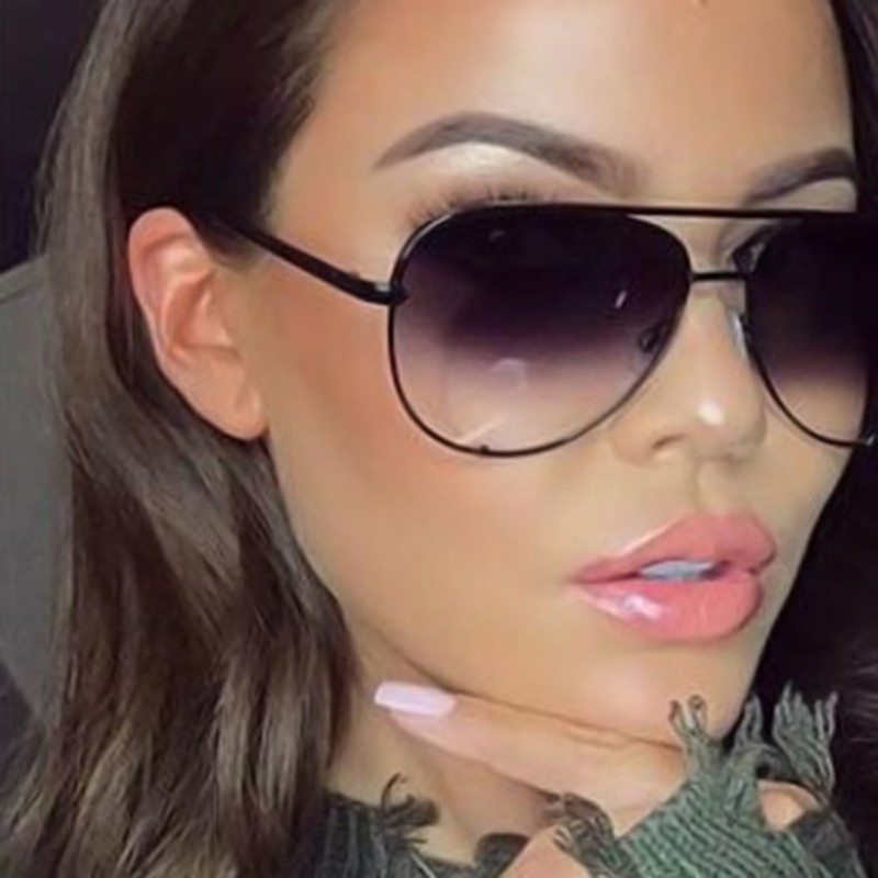 Kính Mát MATA Gọng Kim Loại Bản To Thời Trang Unisex