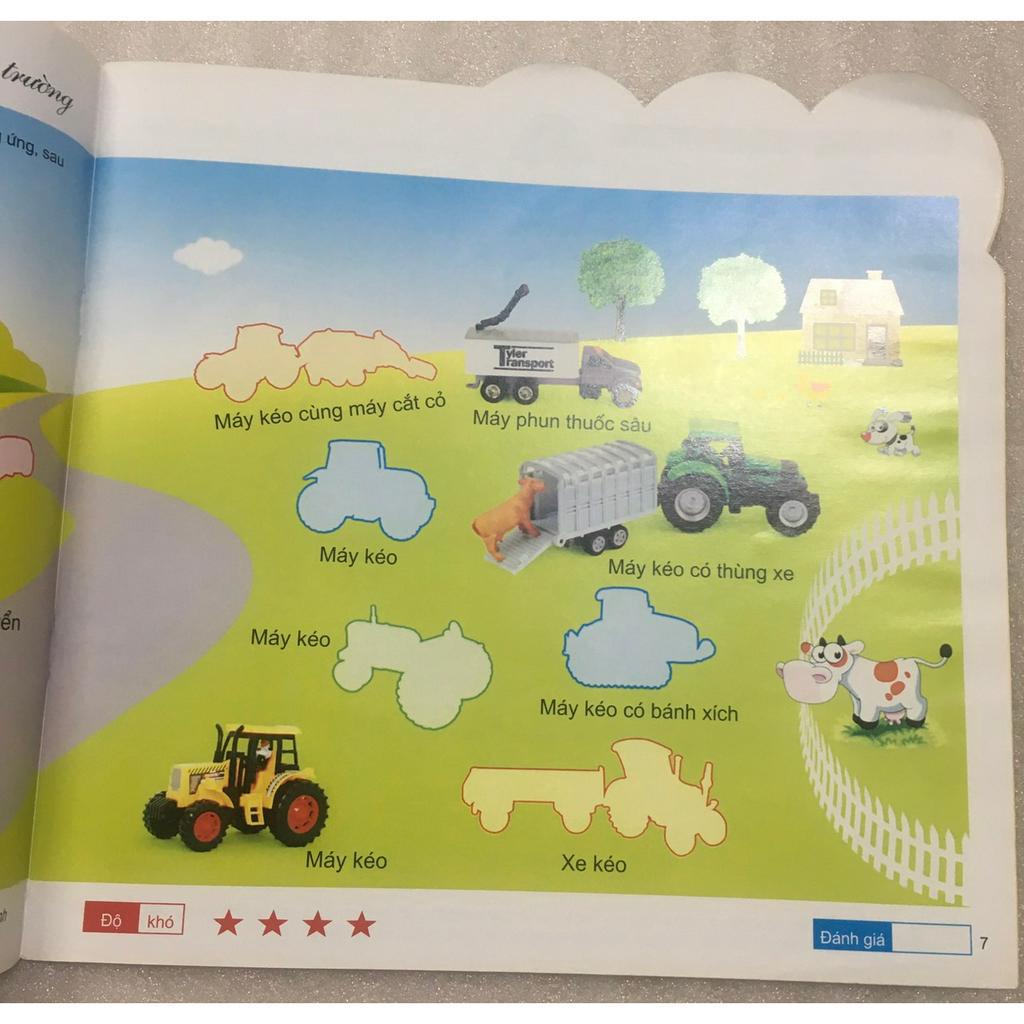 Sách - 200 Miếng bóc dán thông minh - Phương tiện giao thông ( từ 2-6 tuổi)