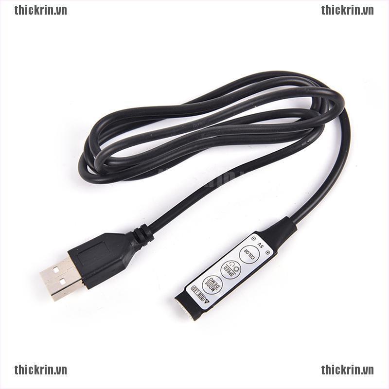 <Hot~new>DC 5V USB LED RGB Controller 3Key 4Pin Remote Controller For LED Strip Light