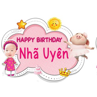 Bảng tên sinh nhật bé gái