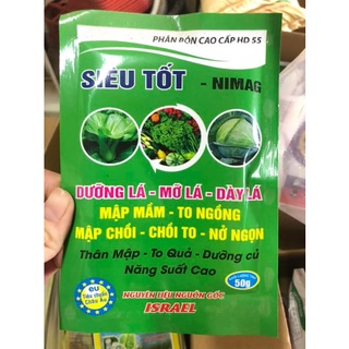 Phân bón lá siêu tốt - dưỡng lá - mỡ lá - dày lá 50gam