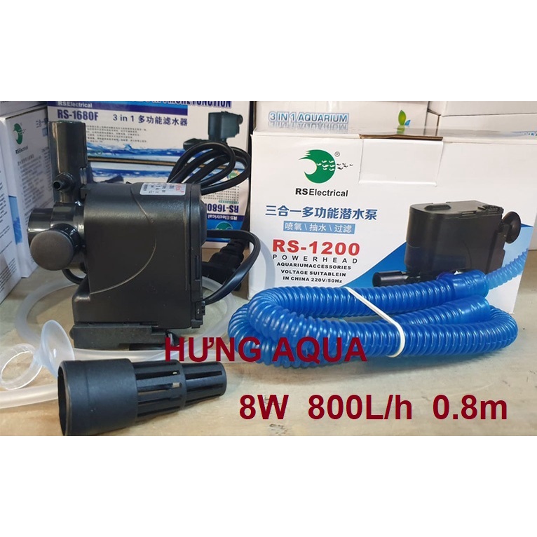 Máy bơm nước - máy bơm lọc nước hồ cá mini RS-1200 8W 800L/h chạy êm, siêu tiết kiệm điện