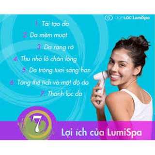 Máy rửa mặt lumispa combo 1may +1 srm + phiếu bảo hành