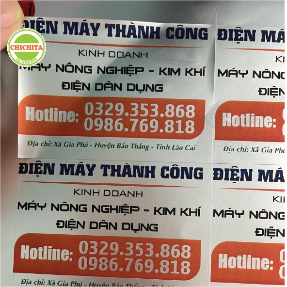 [Giá Tại Xưởng] IN Tem Bạc - Cán Mờ- Bế theo yêu cầu A3