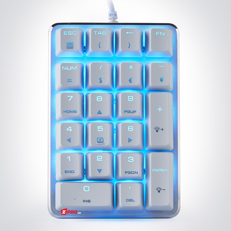 [Mã 267ELSALE hoàn 7% đơn 300K] Bàn phím số cơ Magicforce Numpad - Trắng