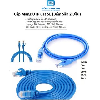 Cáp Mạng 2 Đầu Bấm Sẵn LXF Tốc Độ CAT 5E