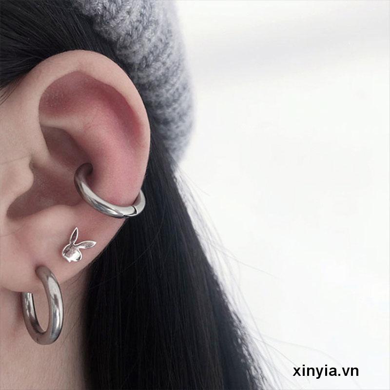 Khuyên tai dạng kẹp hình tròn không cần bấm lỗ