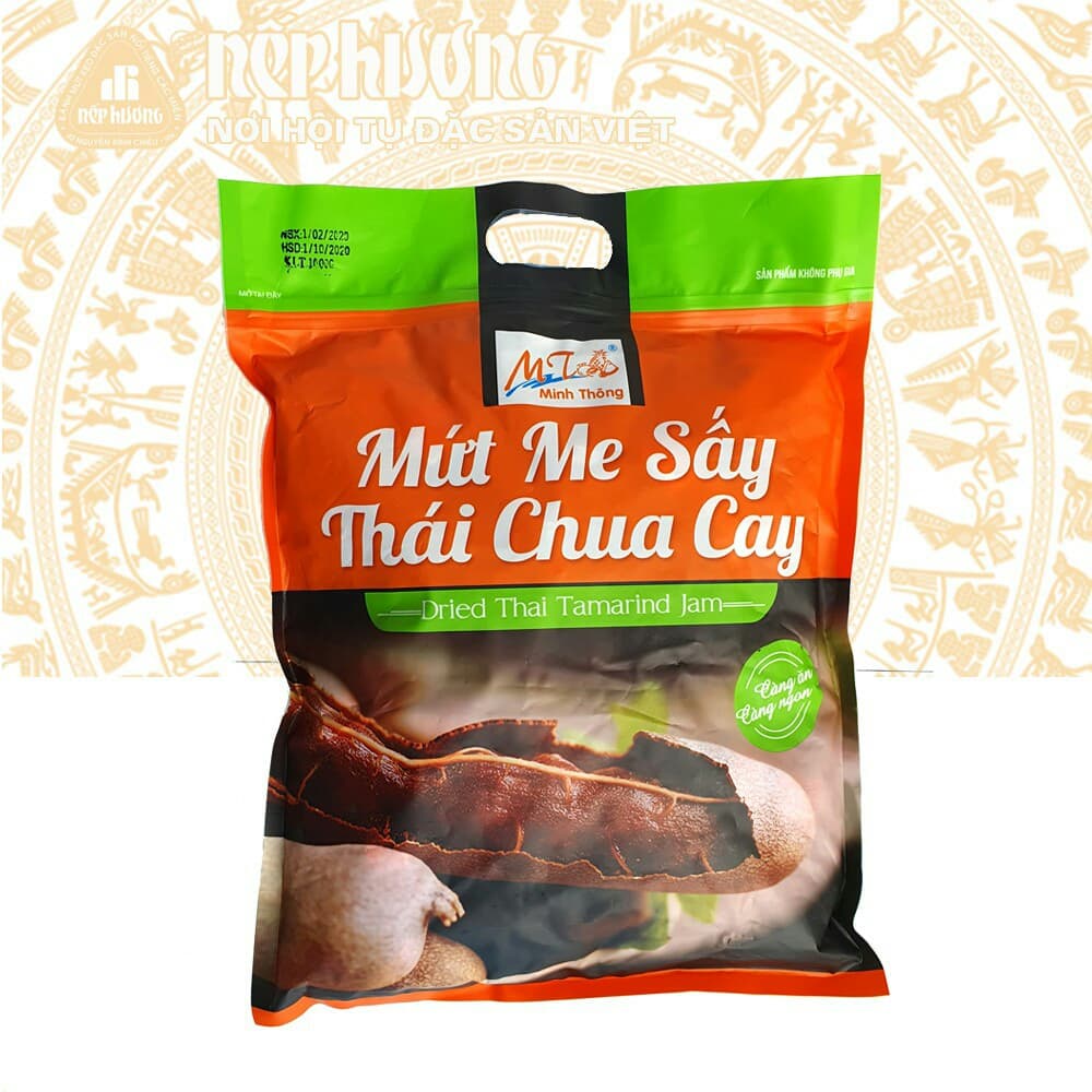 GÓI 500gr KẸO MỨT ME SẤY THÁI CHUA CAY MINH THÔNG