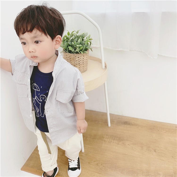 Áo sơ mi tay ngắn bé trai