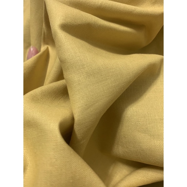 Vải Linen màu vàng chanh