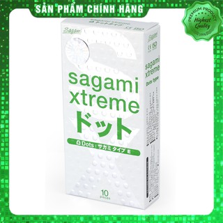 Bao cao su gân gai hạt nổi hộp 10 chiếc Sagami Xtreme White