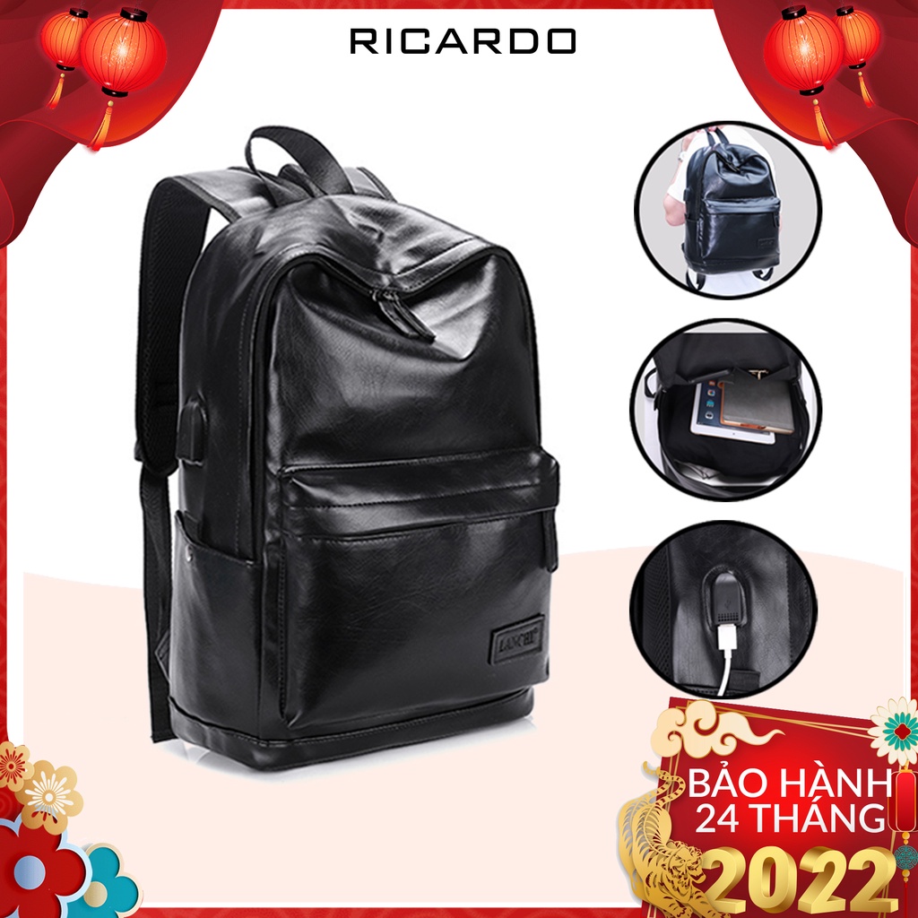 Balo nam RunAway Unisex chống thấm nước, Balo da sịn thiết kế vừa laptop 14 inch - BL1065