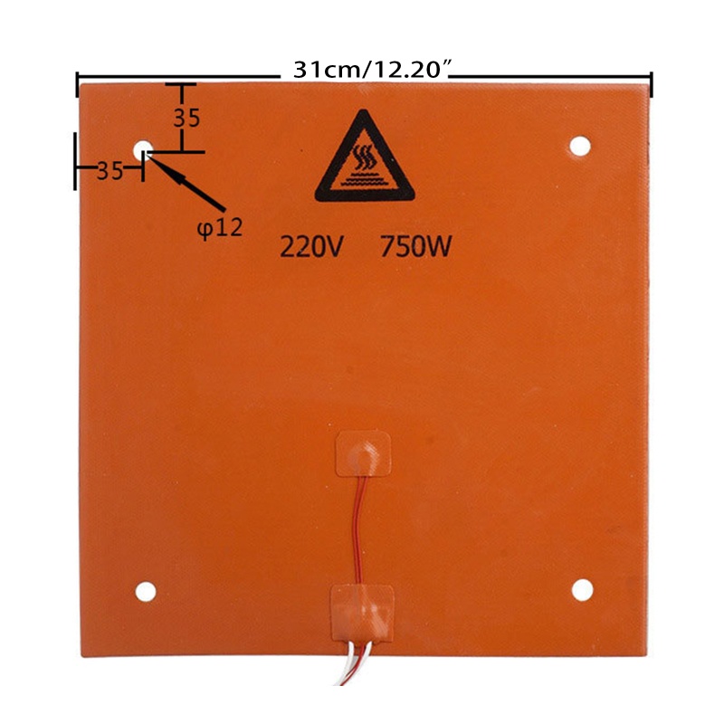 Đệm Nhiệt Silicon Cho Máy In 3D 310x310mm