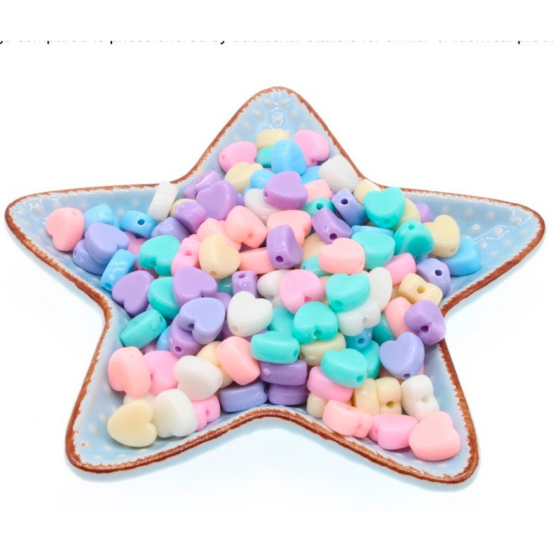 Set 60 Hạt Nhựa Nhiều Màu Sắc 8mm Làm Trang Sức DIY