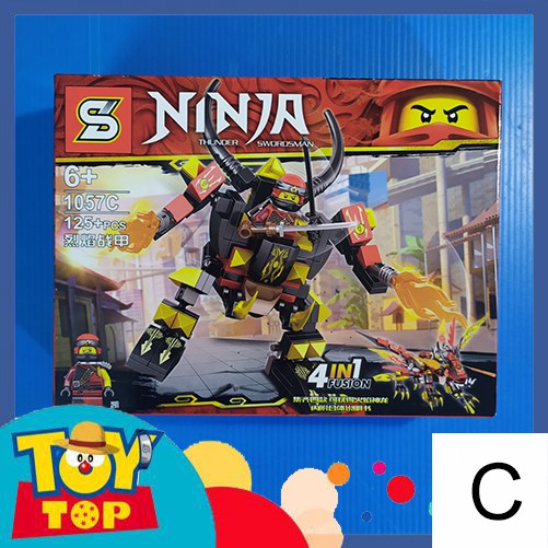 [Một hộp] Đồ chơi lắp ráp Ninjago : Xếp hình Ninja Dragon Master Wu, Kai, Jay , Cole minifigures xếp hình SY1057