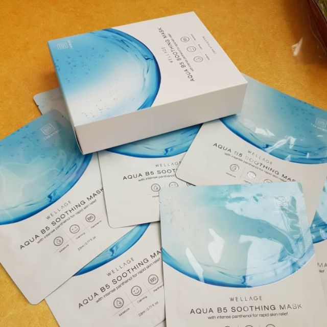 10 miếng MẶT NẠ CẤP NƯỚC WELLAGE AQUA B5