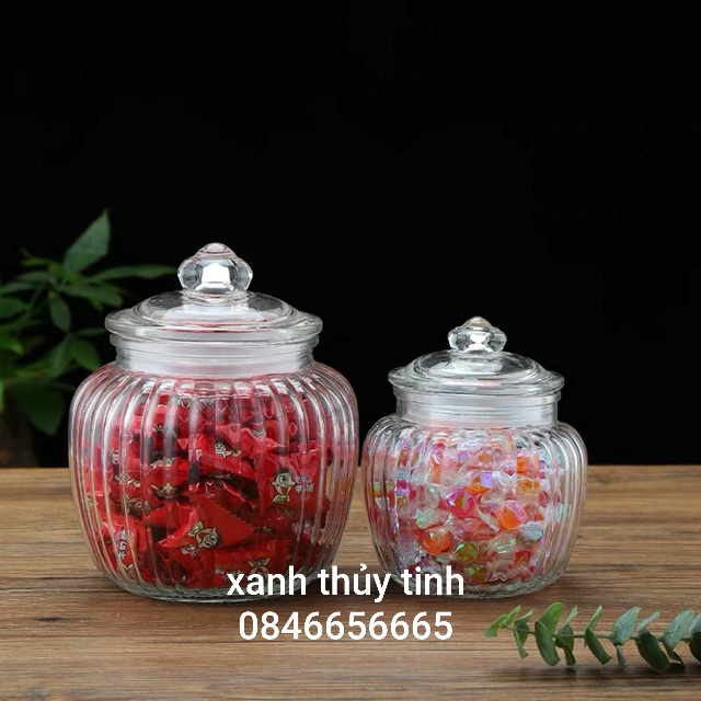 Hũ thủy tinh sọc mã 217 dung tích 650ml