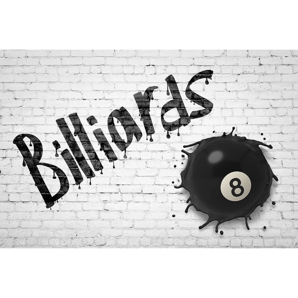 Tranh lụa 3d trang trí quán Bi-a Kích Thước 1,5m x 2m Bi-a 6