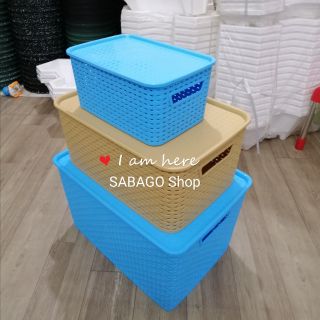 Giỏ đựng đồ bằng nhựa có nắp hàng Việt Nhật bền đẹp