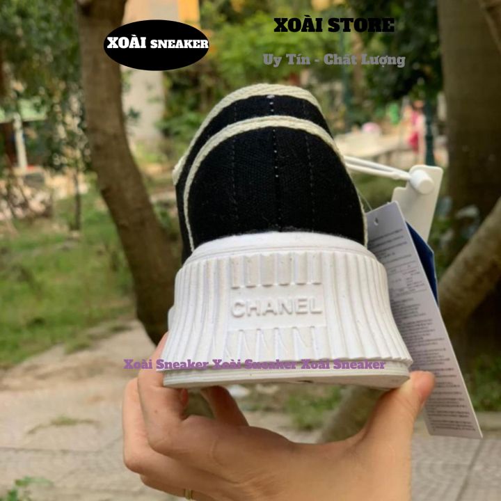 Giày chanel mới tăng chiều cao, giày sneaker chaneo full phụ kiện hàng cao cấp, full size 36-39 XOÀI SNEAKER86