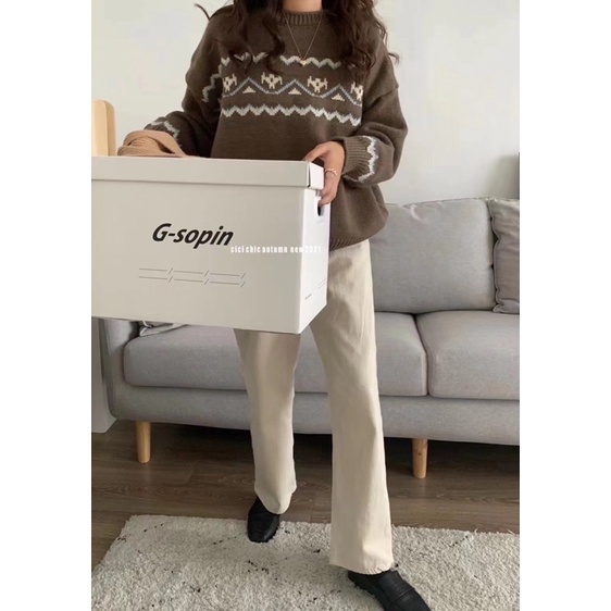 ÁO LEN CỔ TRÒN VINTAGE | BigBuy360 - bigbuy360.vn