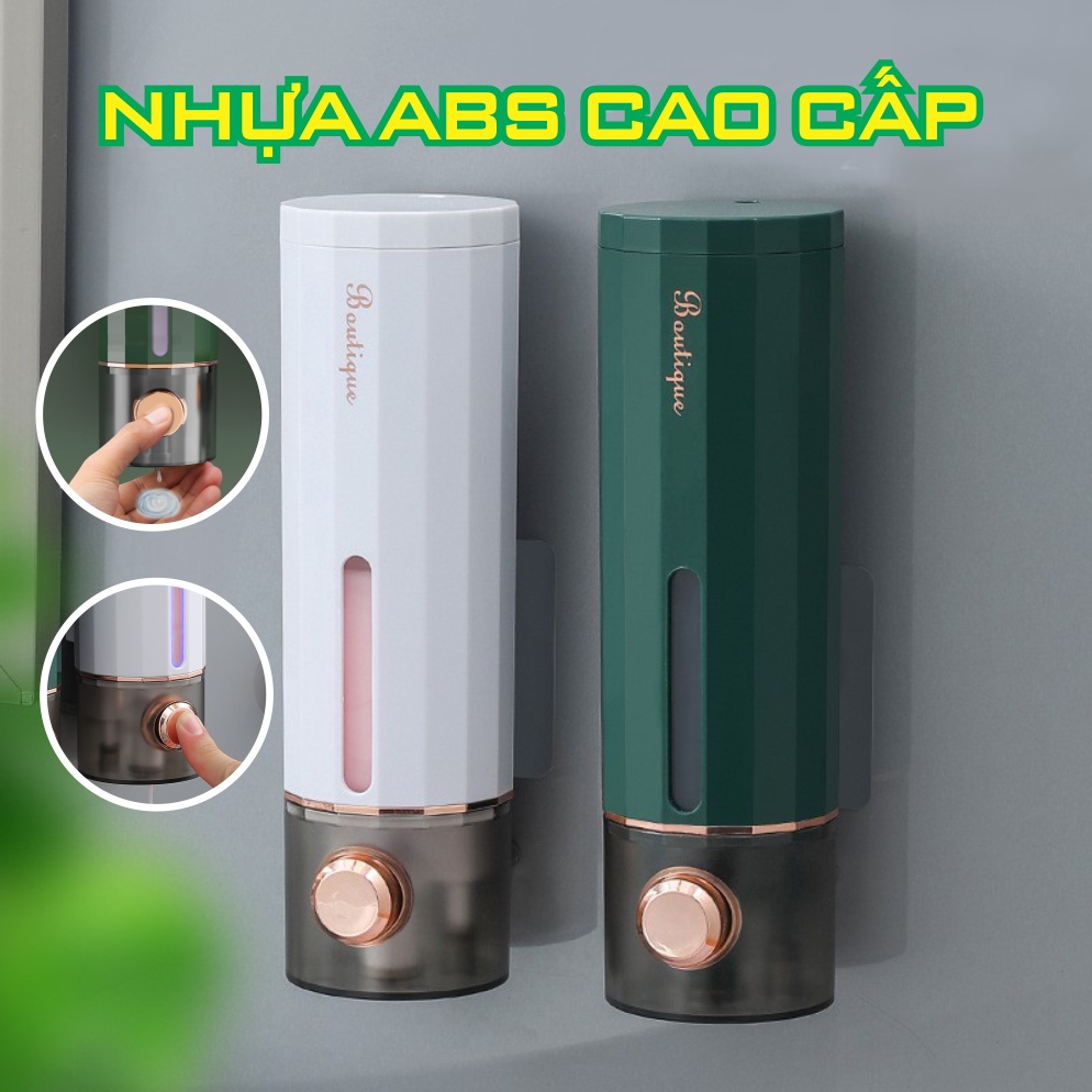 Hộp đựng sữa tắm, dầu gội, nước rửa tay treo tường ấn nhả thông minh