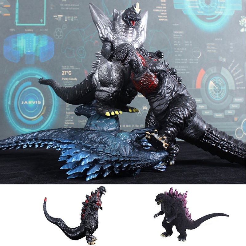 Mô Hình Đồ Chơi Khủng Long Godzilla Màu Đen / Tím Bằng PVC 17cm Chất Lượng Cao