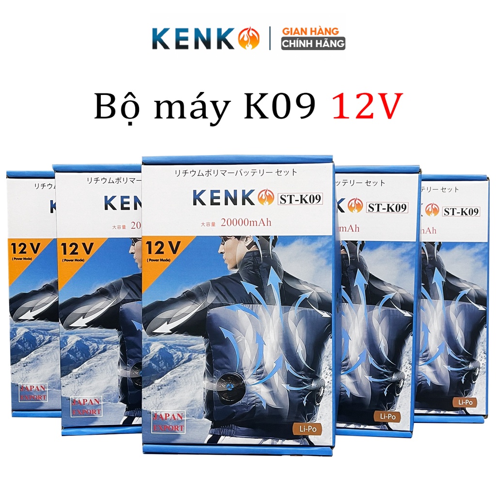 Phụ kiện áo điều hòa KENKO K09 pin 20000mah đầu ra 12V mạnh nhất hiện nay bảo hành 12 tháng