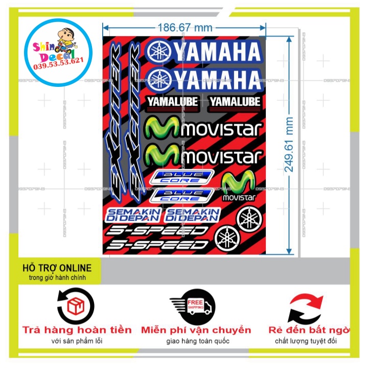 LOGO STICKER DÁN XE MÁY M75 - SHINDECAL2