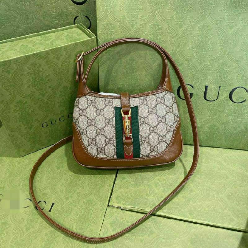 Túi Guccii jackie1961 nâu hoạ tiết hàng đẹp