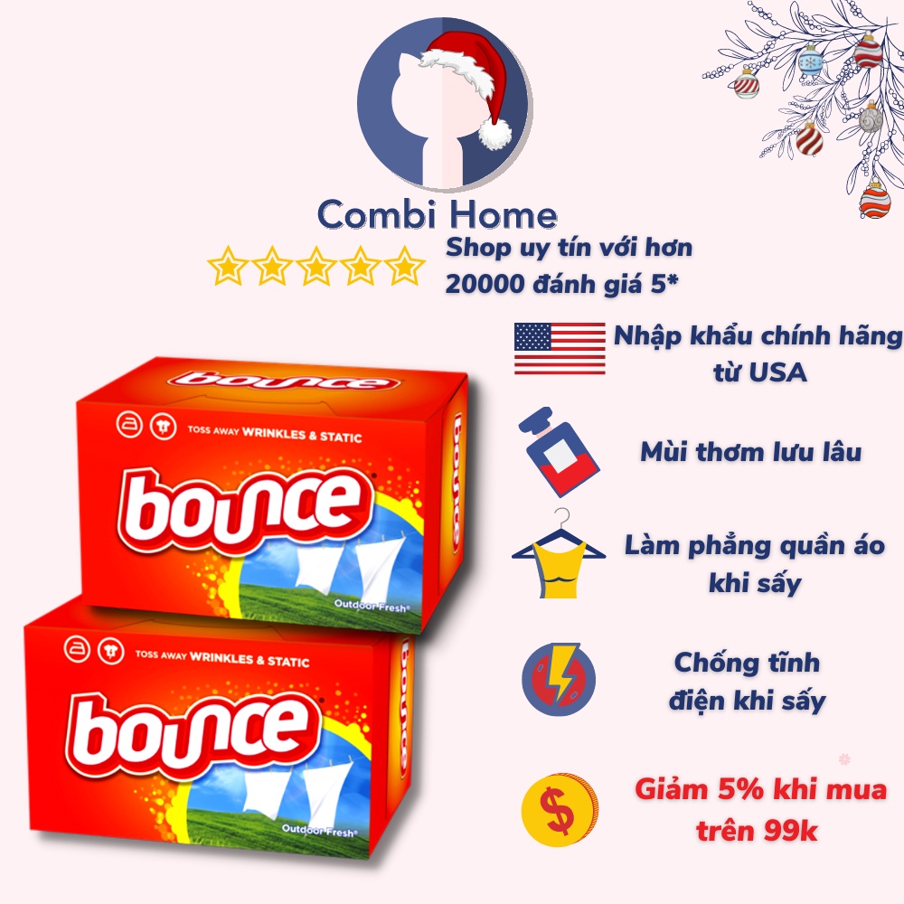 (TÁCH LẺ) GIẤY THƠM QUẦN ÁO BOUNCE VÀ LÀM MỀM VẢI