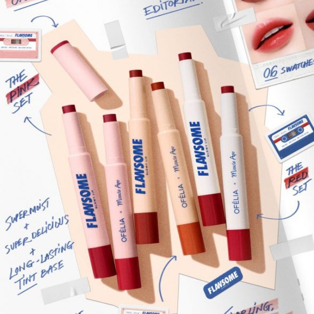 Set 2 Thỏi Son Ofélia x Miracle Apo Flawsome Glow Lip “The Nude Set” (2 x 2g) | BigBuy360 - bigbuy360.vn