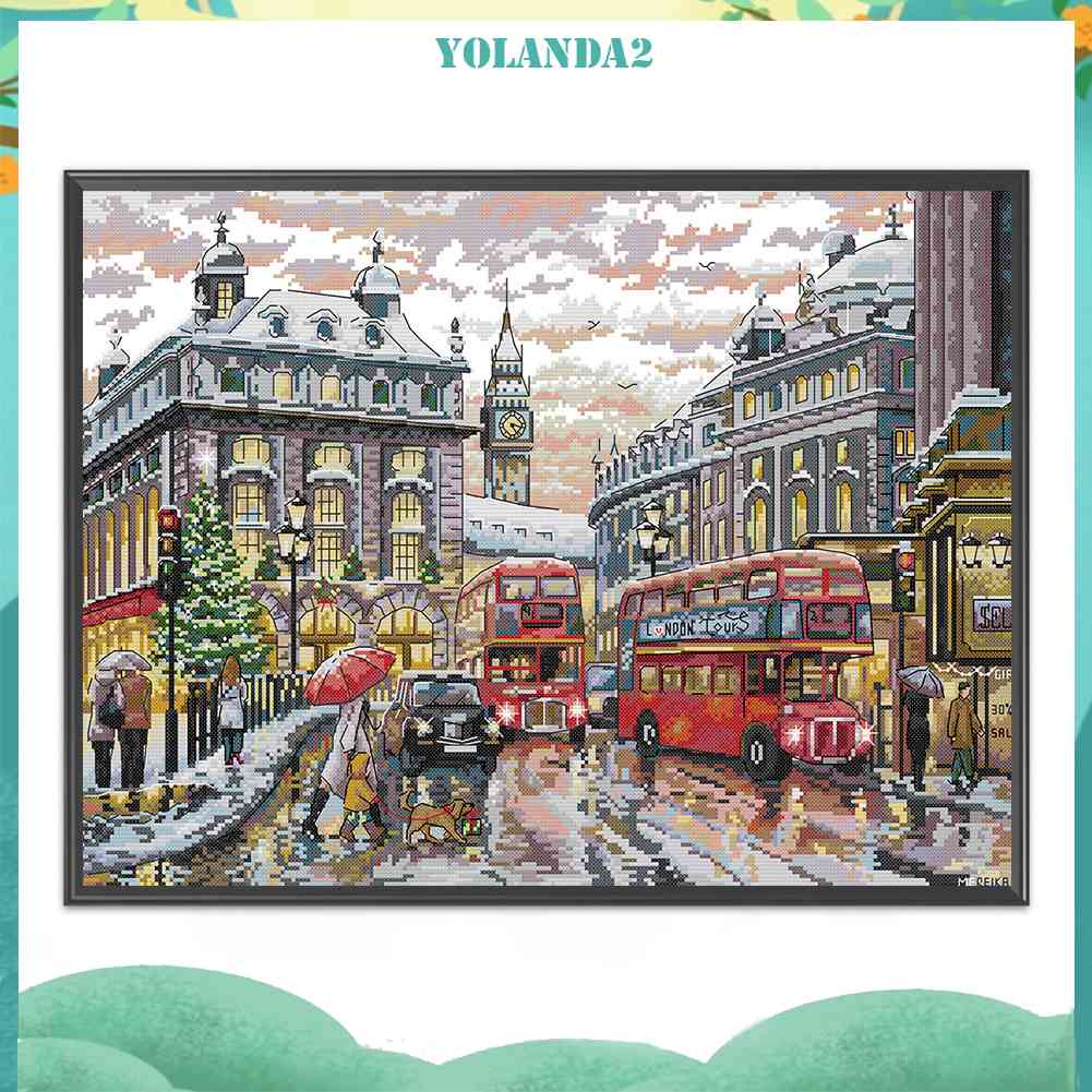 Bộ Tranh Thêu Chữ Thập 14CT Bằng Vải Cotton