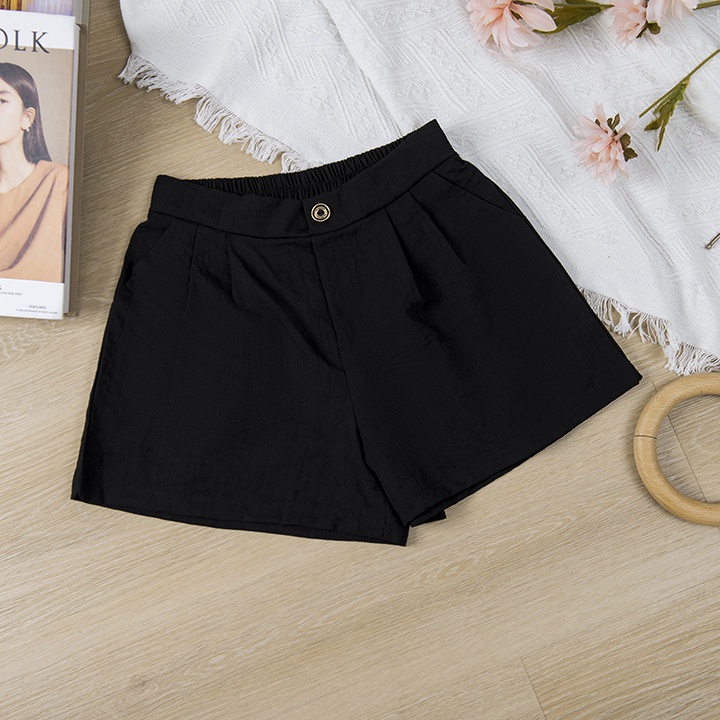 Quần Đùi Nữ, Quần Short Vải Đũi Hàn Cao Cấp, Không Bai Nhãu, Không Xù Lông, Mềm, Mát, Mịn MKC06